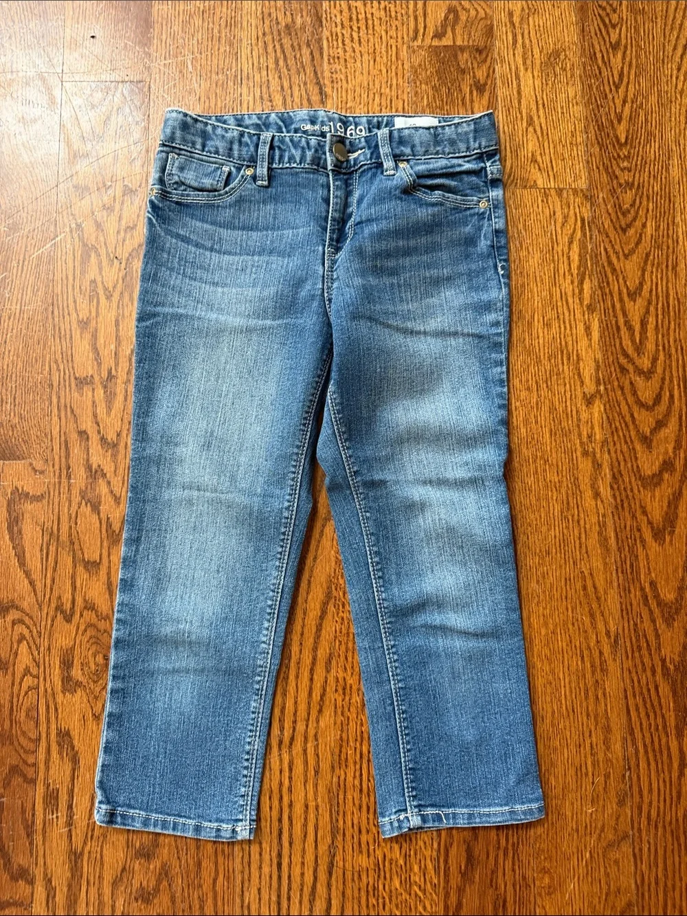 GAP Kids Blue Straight cropped stretch  Jeans